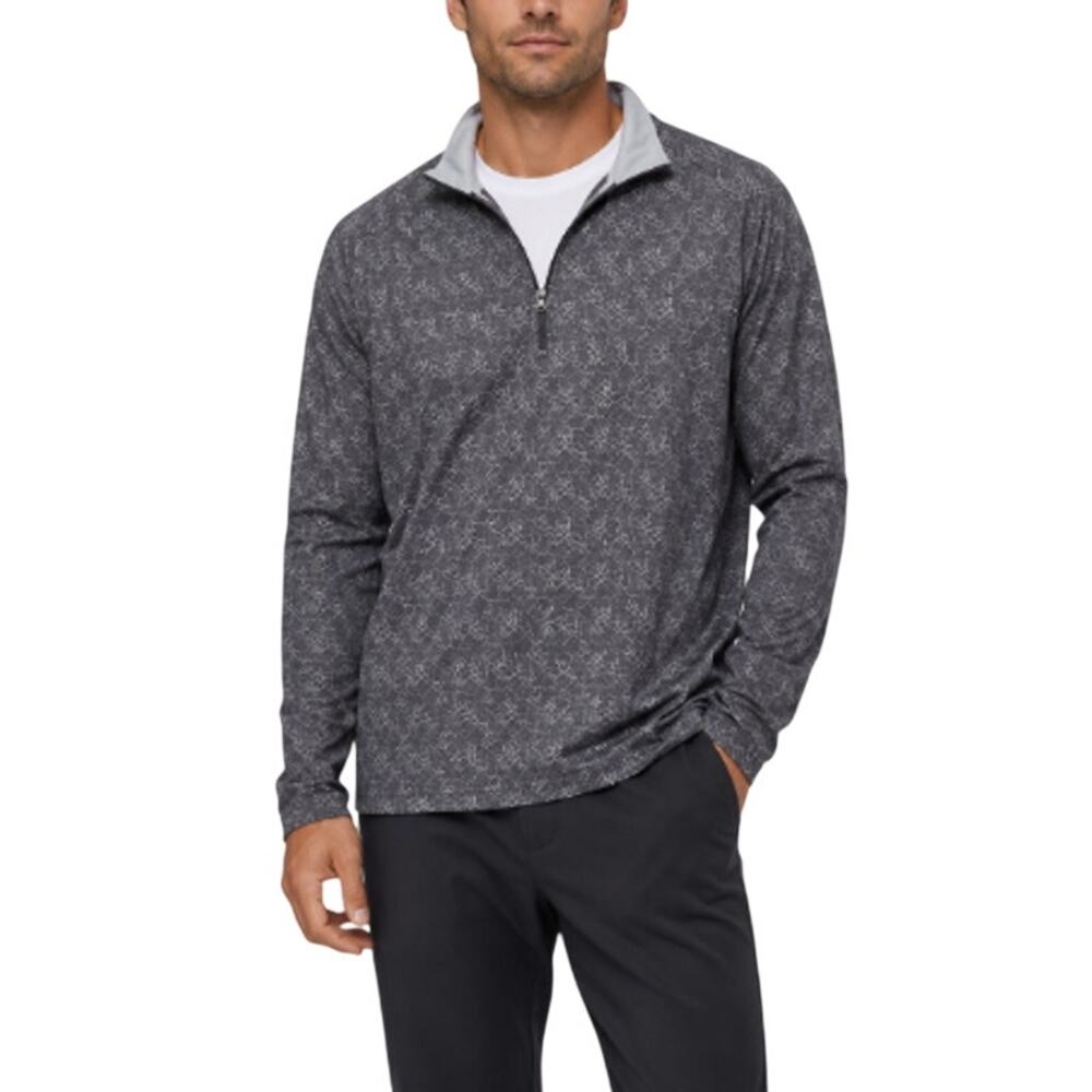 Robert Graham Gray Quarter Zip Iron Skull Sweatshirt Size XL